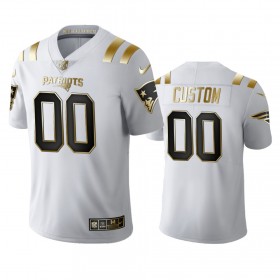 Camiseta Hombre NFL New England Patriots Personalizar Golden Limited Blanco